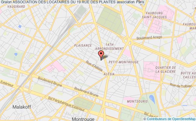 plan association Association Des Locataires Du 19 Rue Des Plantes Paris