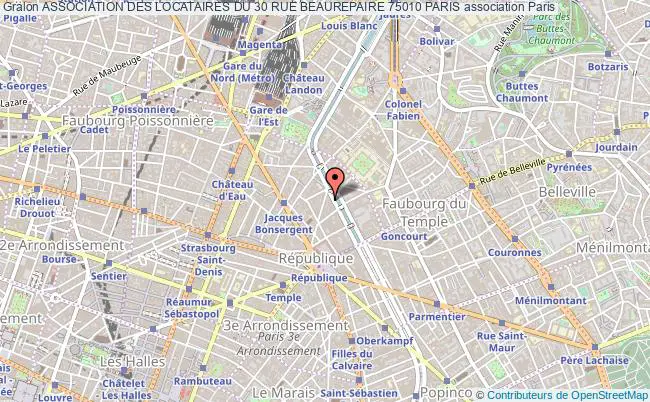 plan association Association Des Locataires Du 30 Rue Beaurepaire 75010 Paris Paris