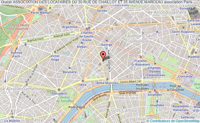 plan association Association Des Locataires Du 30 Rue De Chaillot Et 35 Avenue Marceau Paris
