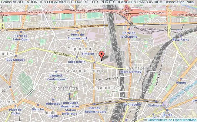 plan association Association Des Locataires Du 6/8 Rue Des Portes Blanches Paris Xviiieme Paris
