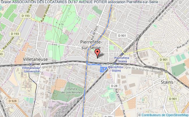plan association Association Des Locataires Du 67 Avenue Potier Pierrefitte-sur-Seine