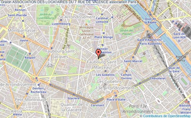 plan association Association Des Locataires Du 7 Rue De Valence Paris