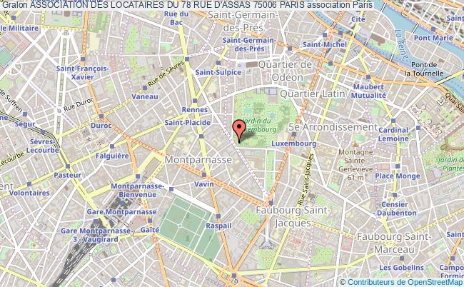 plan association Association Des Locataires Du 78 Rue D'assas 75006 Paris Paris 6e
