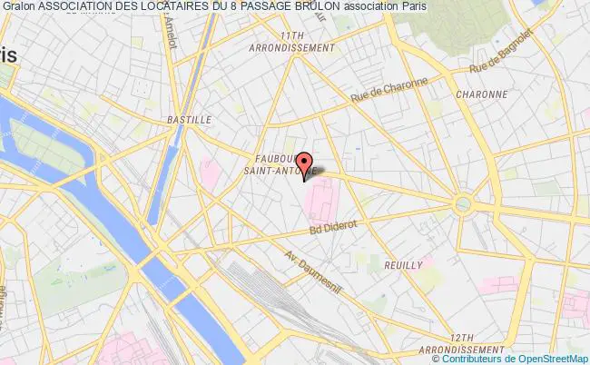 plan association Association Des Locataires Du 8 Passage Brulon Paris