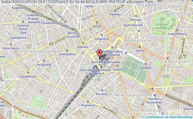 plan association Association Des Locataires Du 85-89 Boulevard Pasteur Paris
