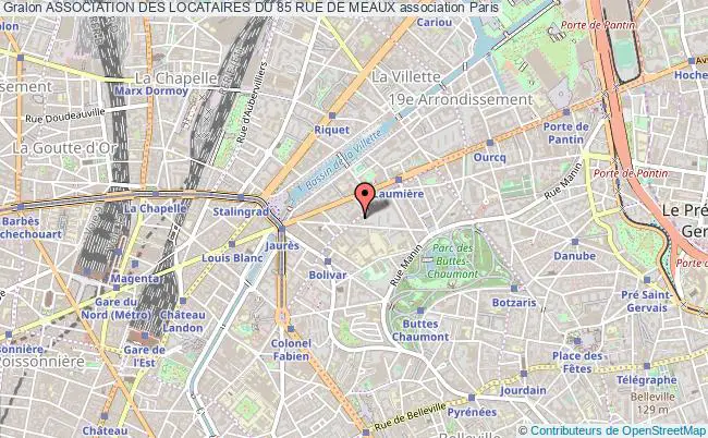 plan association Association Des Locataires Du 85 Rue De Meaux Paris