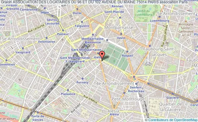 plan association Association Des Locataires Du 96 Et Du 102 Avenue Du Maine 75014 Paris Paris