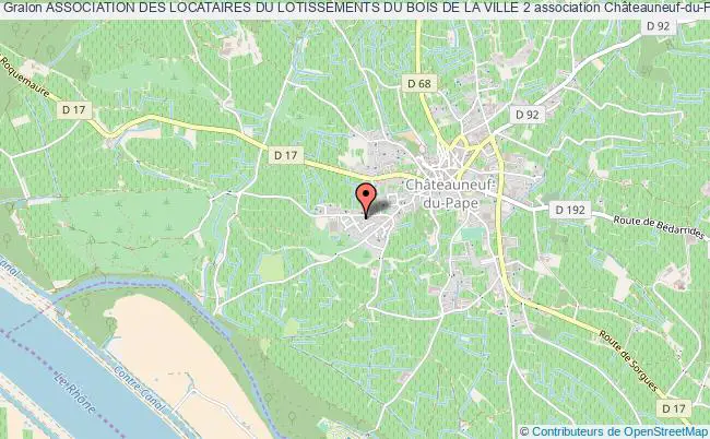 plan association Association Des Locataires Du Lotissements Du Bois De La Ville 2 Châteauneuf-du-Pape