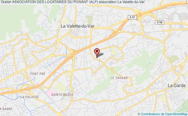 plan association Association Des Locataires Du Ponant (alp) La Valette-du-Var