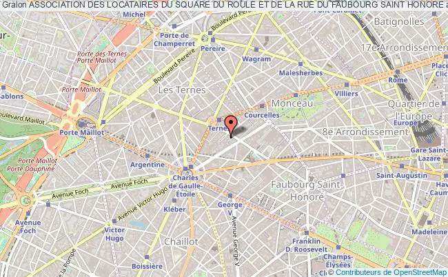 plan association Association Des Locataires Du Square Du Roule Et De La Rue Du Faubourg Saint Honore Paris