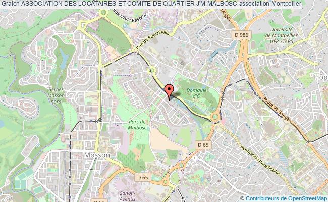 plan association Association Des Locataires Et Comite De Quartier J'm Malbosc Montpellier