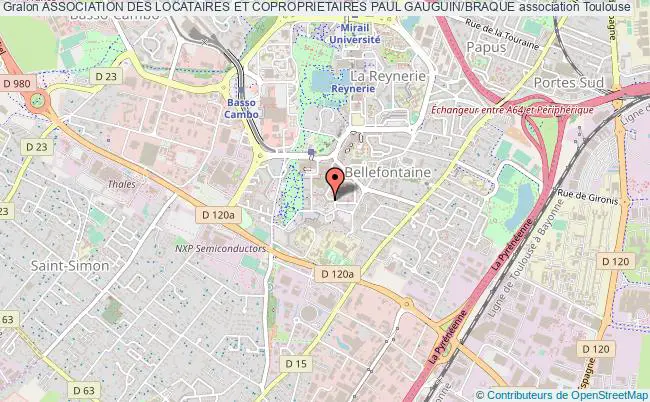 plan association Association Des Locataires Et Coproprietaires Paul Gauguin/braque Toulouse