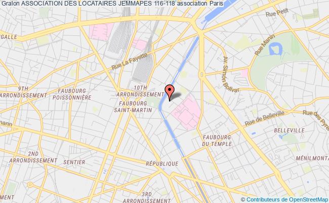 plan association Association Des Locataires Jemmapes 116-118 Paris 10e
