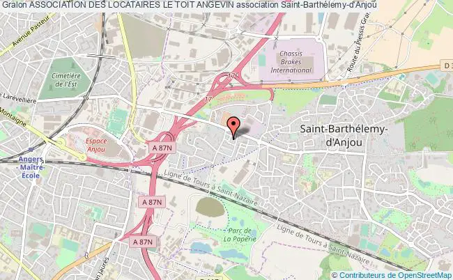plan association Association Des Locataires Le Toit Angevin Saint-Barthélemy-d'Anjou