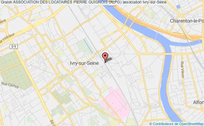 plan association Association Des Locataires Pierre Guignois (alpg) Ivry-sur-Seine