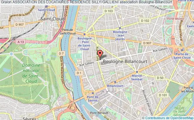 plan association Association Des Locataires Residence Silly/gallieni Boulogne-Billancourt
