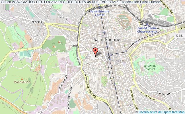 plan association Association Des Locataires Residents 45 Rue Tarentaize Saint-Étienne