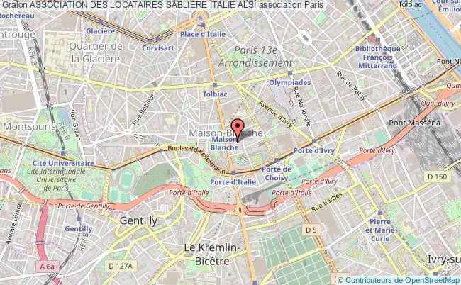 plan association Association Des Locataires Sabliere Italie Alsi Paris
