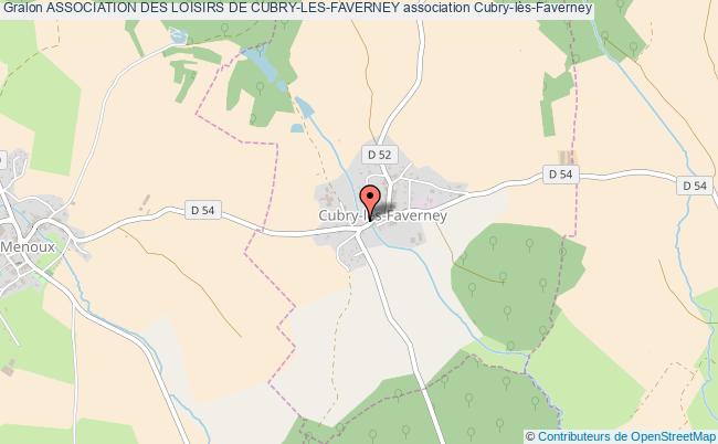 plan association Association Des Loisirs De Cubry-les-faverney Cubry-lès-Faverney