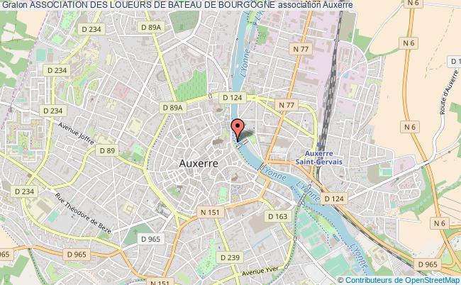 plan association Association Des Loueurs De Bateau De Bourgogne Auxerre
