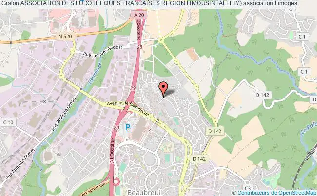 plan association Association Des Ludotheques Francaises Region Limousin (alflim) Limoges