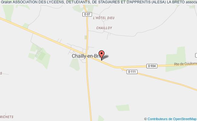 plan association Association Des Lyceens, D'etudiants, De Stagiaires Et D'apprentis (alesa) La Breto Chailly-en-Brie