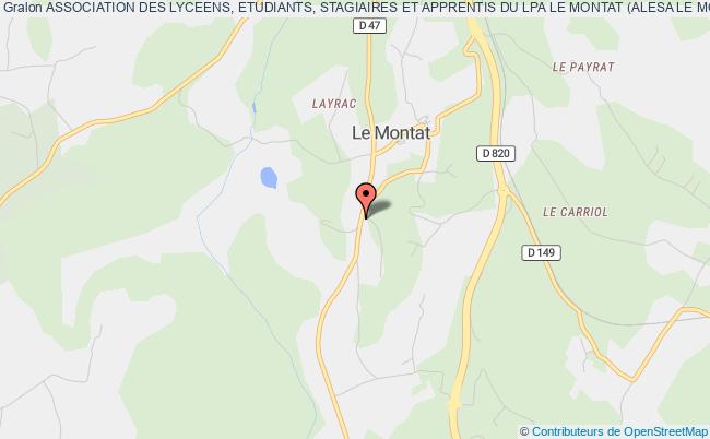 plan association Association Des Lyceens, Etudiants, Stagiaires Et Apprentis Du Lpa Le Montat (alesa Le Montat) Le    Montat
