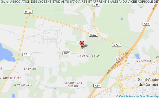 plan association Association Des Lyceens Etudiants Stagiaires Et Apprentis (alesa) Du Lycee Agricole De Saint-aubin-du-cormier Saint-Aubin-du-Cormier