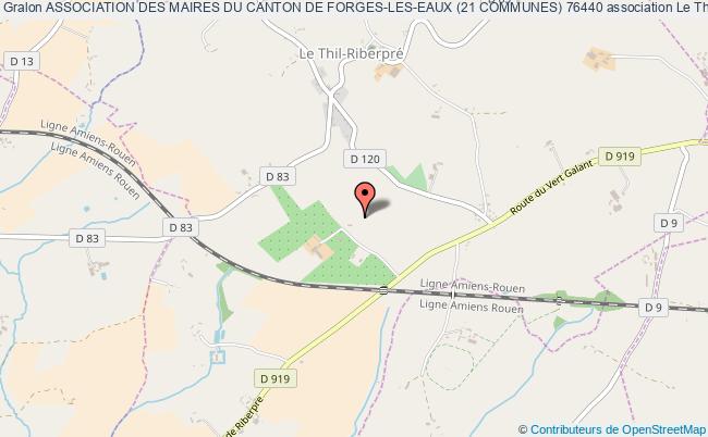 plan association Association Des Maires Du Canton De Forges-les-eaux (21 Communes) 76440 Le    Thil-Riberpré