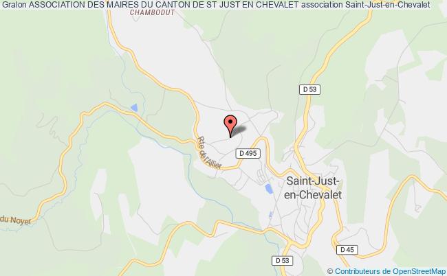plan association Association Des Maires Du Canton De St Just En Chevalet Saint-Just-en-Chevalet