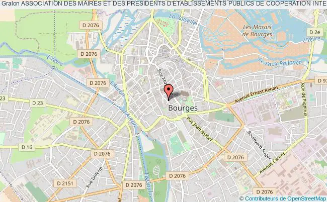 plan association Association Des Maires Et Des Presidents D'etablissements Publics De Cooperation Intercommunale Du Cher (epci) Bourges