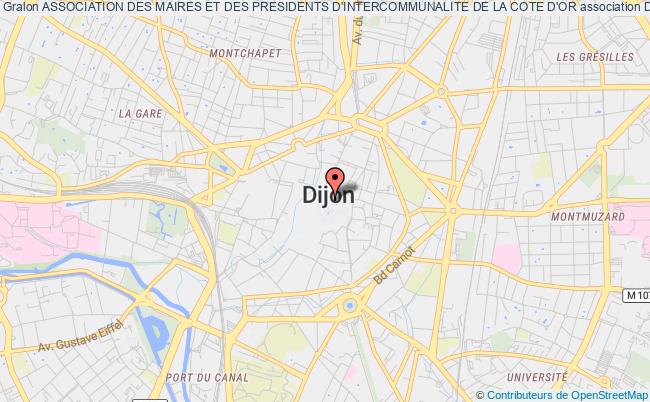 plan association Association Des Maires Et Des Presidents D'intercommunalite De La Cote D'or Dijon cedex