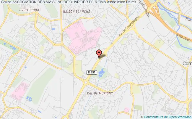 plan association Association Des Maisons De Quartier De Reims Reims