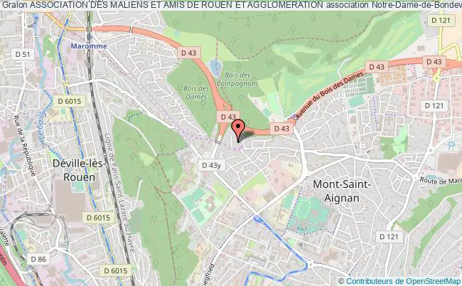 plan association Association Des Maliens Et Amis De Rouen Et Agglomeration Notre-Dame-de-Bondeville