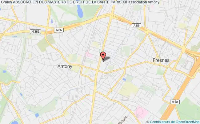plan association Association Des Masters De Droit De La SantÉ Paris Xii Antony