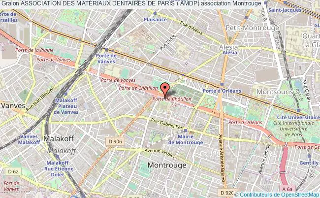 plan association Association Des MatÉriaux Dentaires De Paris ( Amdp) Montrouge