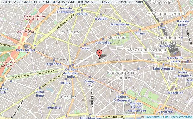 plan association Association Des MÉdecins Camerounais De France Paris 8e