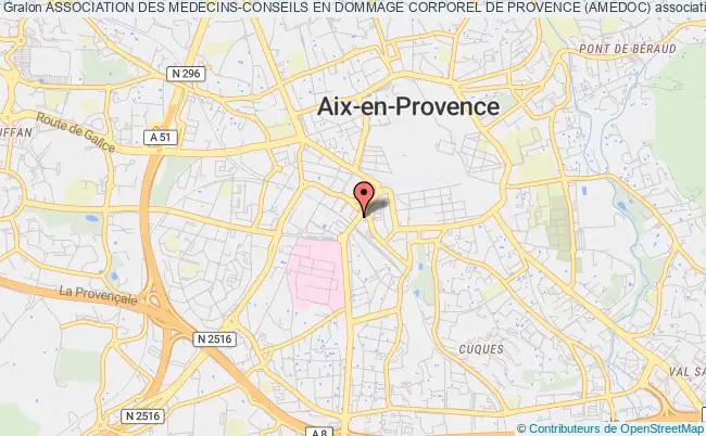 plan association Association Des Medecins-conseils En Dommage Corporel De Provence (amedoc) Aix-en-Provence
