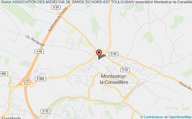 plan association Association Des MÉdecins De Garde Du Nord-est Toulousain Montastruc-la-Conseillère