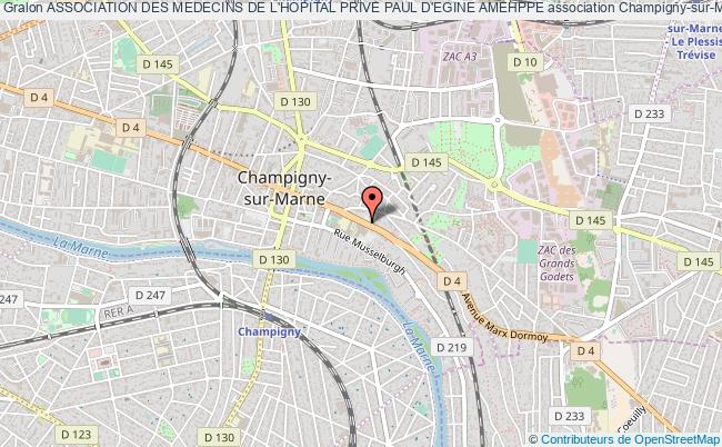 plan association Association Des Medecins De L'hopital Prive Paul D'egine Amehppe Champigny-sur-Marne