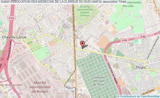 plan association Association Des Medecins De La Clinique Du Sud (amcs) Thiais
