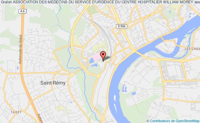 plan association Association Des MÉdecins Du Service D'urgence Du Centre Hospitalier William Morey Chalon-sur-Saône