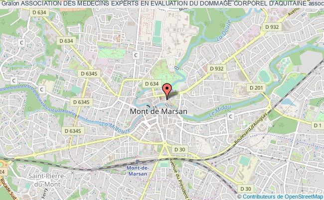plan association Association Des Medecins Experts En Evaluation Du Dommage Corporel D'aquitaine Mont-de-Marsan
