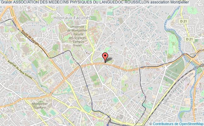 plan association Association Des Medecins Physiques Du Languedoc Roussillon Montpellier