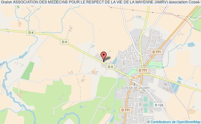 plan association Association Des Medecins Pour Le Respect De La Vie De La Mayenne (amrv) Cossé-le-Vivien
