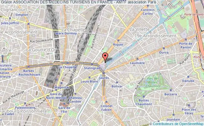 plan association Association Des Medecins Tunisiens En France - Amtf Paris