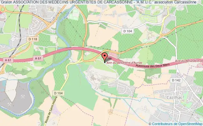 plan association Association Des Medecins Urgentistes De Carcassonne - 'a.m.u.c.' Carcassonne