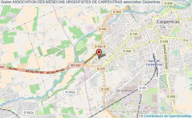 plan association Association Des MÉdecins Urgentistes De Carpentras Carpentras