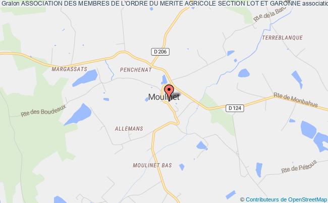 plan association Association Des Membres De L'ordre Du Merite Agricole Section Lot Et Garonne Moulinet