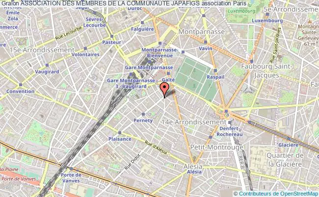 plan association Association Des Membres De La Communaute Japafigs Paris 14e